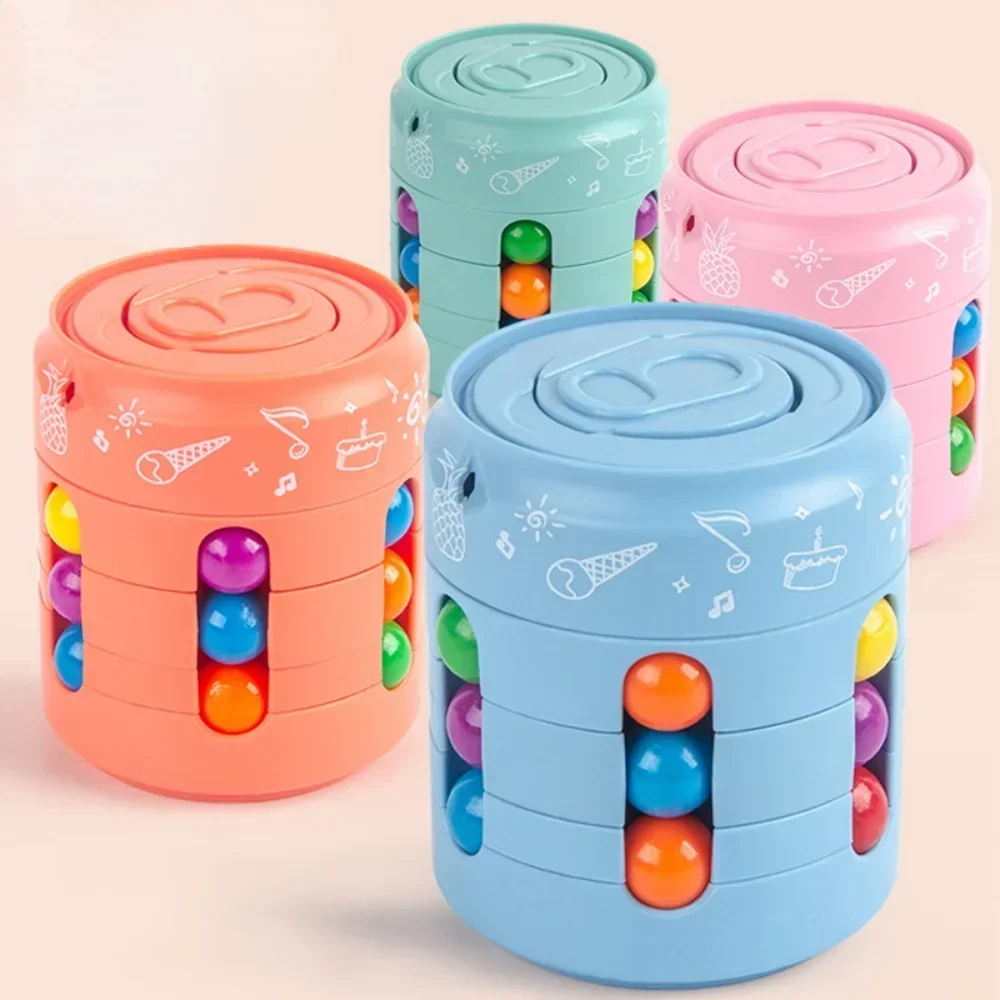 Magie Rotierende Bohne Puzzle Cube Fingertip Spinner Spielzeug Erwachsene Stress Relief Spiel Montessori Pädagogisches Spielzeug für Kinder Geschenke