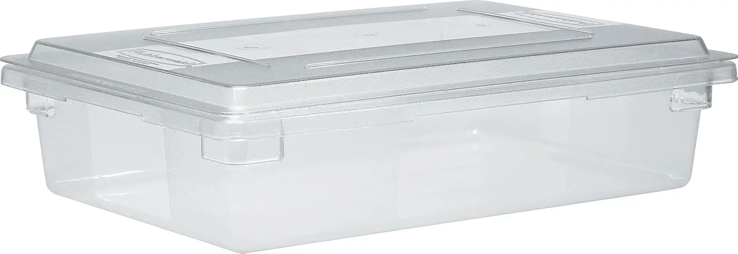 

Clear Polycarbonate Food Storage Box 8.5 Gallon for Restaurant Kitchen Dishwasher Safe