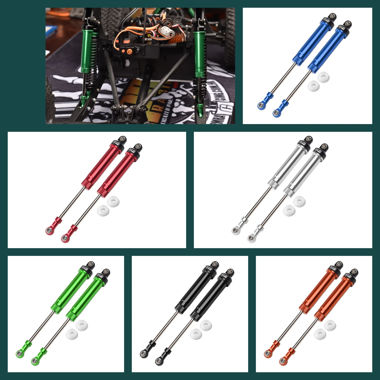 

Алюминиевые задние внутренние демпферы GPM для LOSI 1/10 4WD Hammer Rey U4 Rock