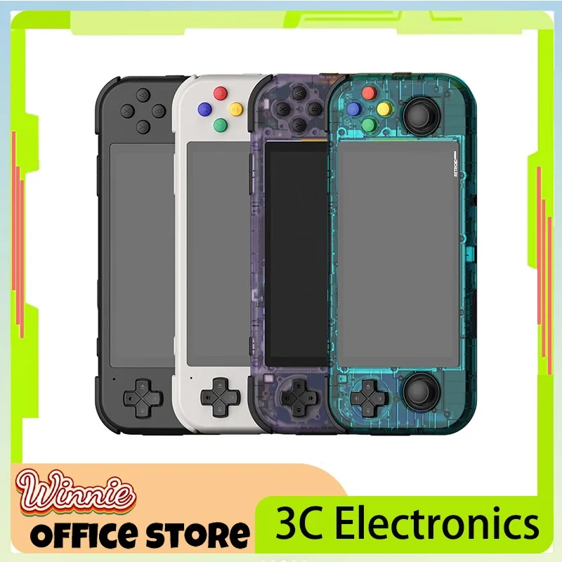 

4retroid Pocketrp3+7-Inch Retro Pocket Handheld Game Console 4g+128gb Android 11 Party Game Console Friend Boy Surprise Gift