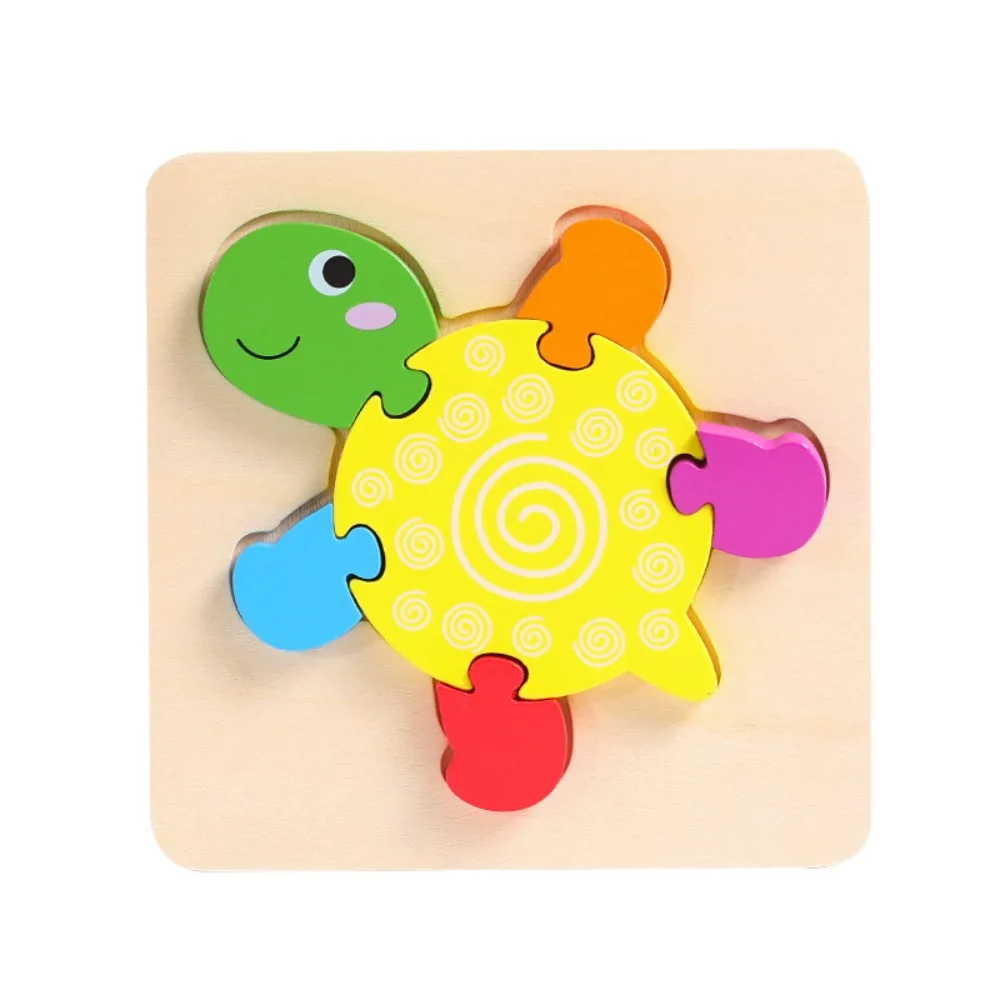Holz Puzzle Montessori Tiere Karton Bunte Lernen Bildung Spielzeug Tangram Jigzaw Kognitive Holz Für Kinder Kinder Geschenk