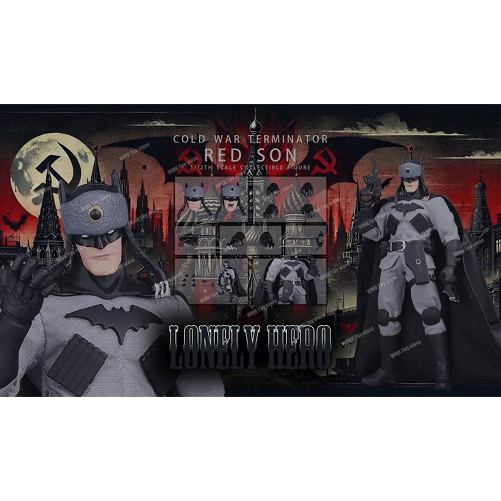 JMToys 1/12 JM001 Batman Red Series Figure Cold War Terminator Lonely Hero Action Figures Figurine Design 6