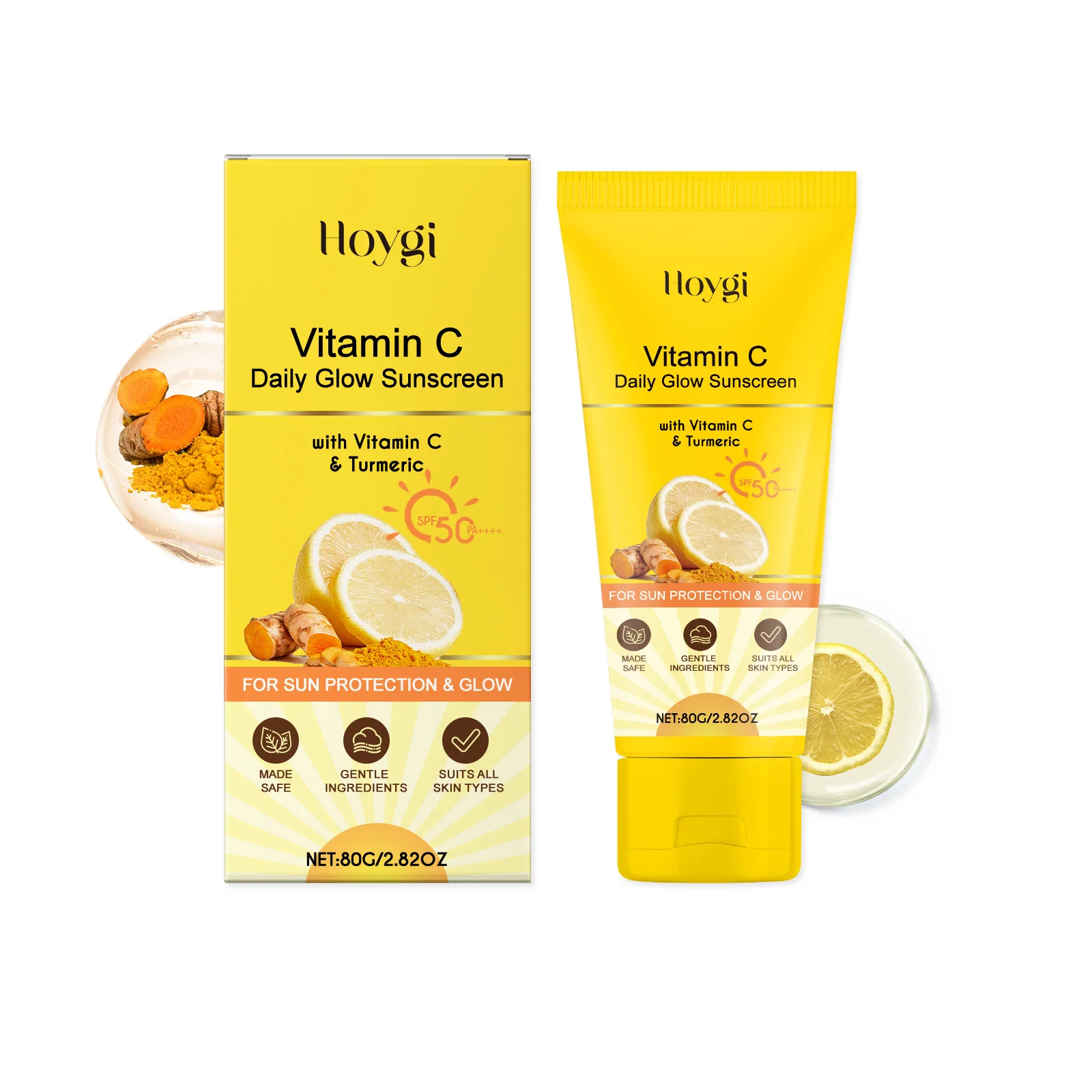 Vitamin C Sunscreen Spf 50+ Even Dkin Tone Brightening Skin Prevent Sunburn Oil Control Fresh Waterproof Nourishing Sun Lotion