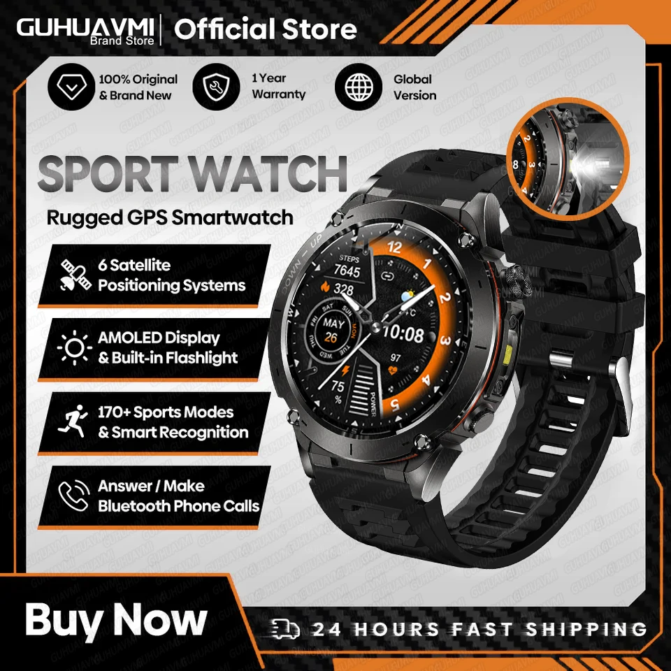 2025 New For HUAWEI Outdoor Military Smart Watch Men GPS IP69K 10ATM Waterproof 730mAh BT Call Sports Fitness Men Smart Bracelet