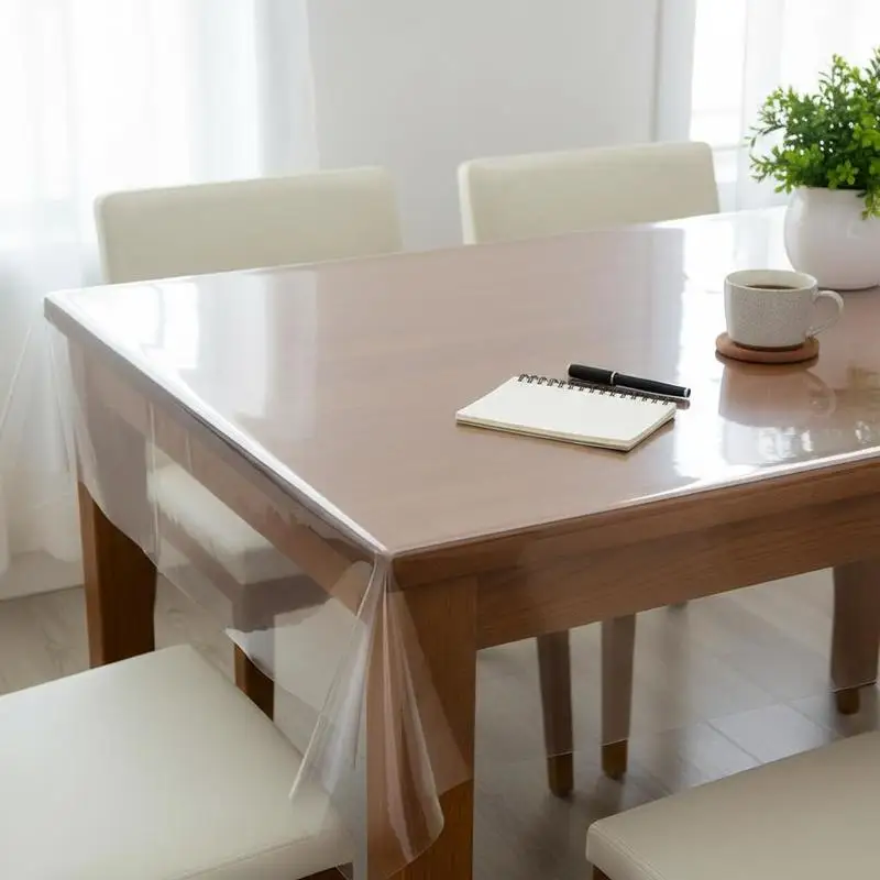 

Transparent Desk Pad 36" x 72" For Writing Desk Coffee Table Dining Room Table, 1.5mm Thick PVC Plastic Mat Rectangular Furniture Topper Rectangular Shape Clear Color
