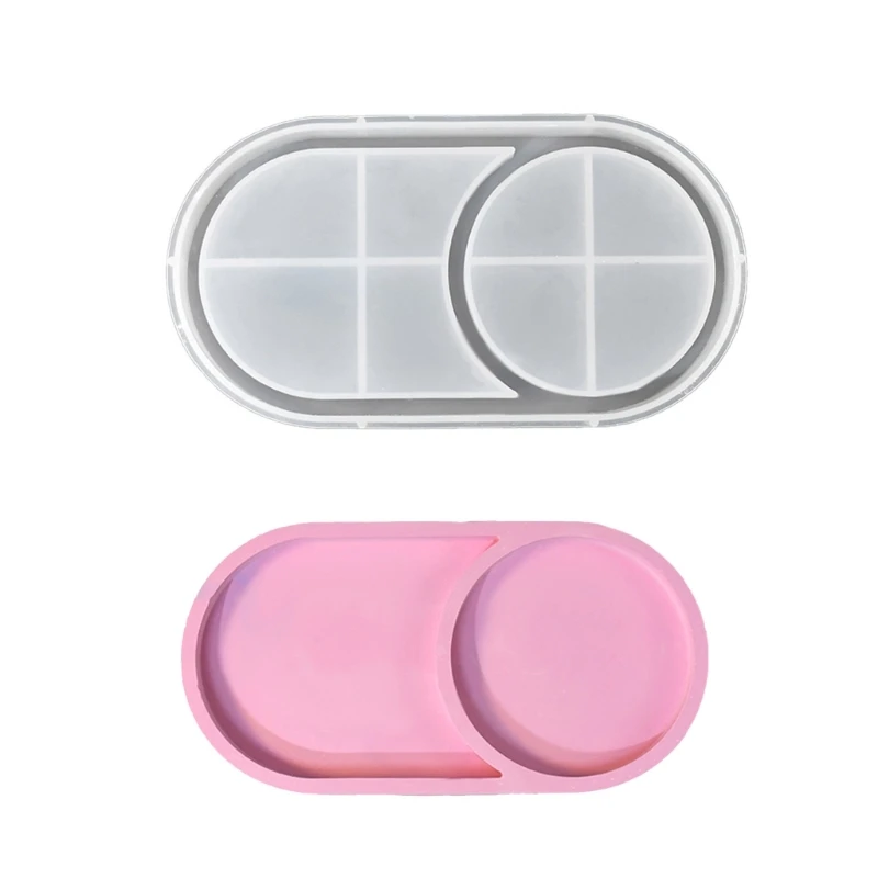 

Oval Silicone Moulds Epoxy Resin Casting Molds for Jewelry Bead Storage Tray Art Craft Home Office Decoration