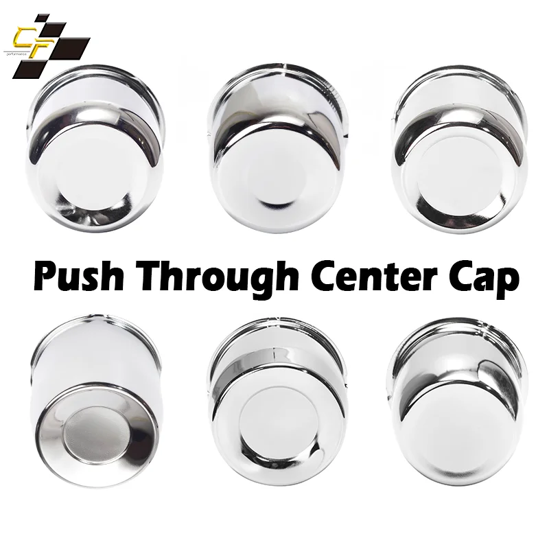 

4pcs 3.19in/4.35in/2.88in/4.25in/5.15in/2.8in/3.27in/4.25in Push Through Center Caps for Universal Truck/Trailer Carbon Steel