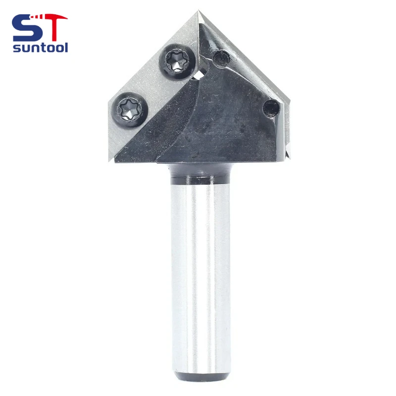 

1/2 Inch 1/4 Inch 8mm Shank Dual Blades 90 Degree V-Groove Router Bit Carbide Insert Wood CNC Router Bit