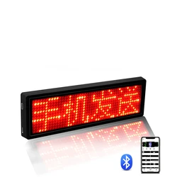 Rechargeable Bluetooth Digital LED Badge Insignia DIY Programmable Scrolling Message Board Mini LED Display LED Name Tag