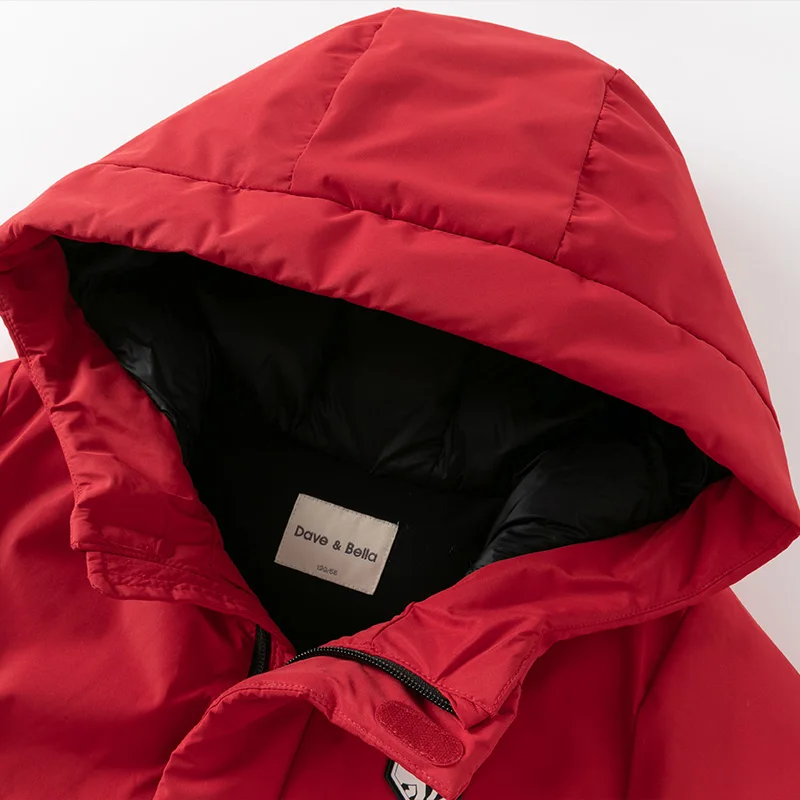 ديف بيلا الأحمر الفتيان رشاقته أسفل سترة سترة عيد الميلاد الأطفال الشتاء الدافئة مقنعين معاطف مقاوم للماء أبلى الملابس DK4243523