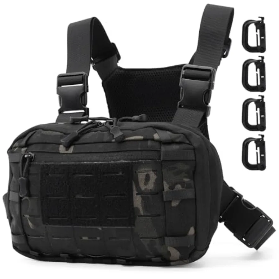 

Tactical EDC Chest Bag Utility Molle Chest Rig Pouch with CCW Compartment Adjustable Strap Outdoor Chest Pack