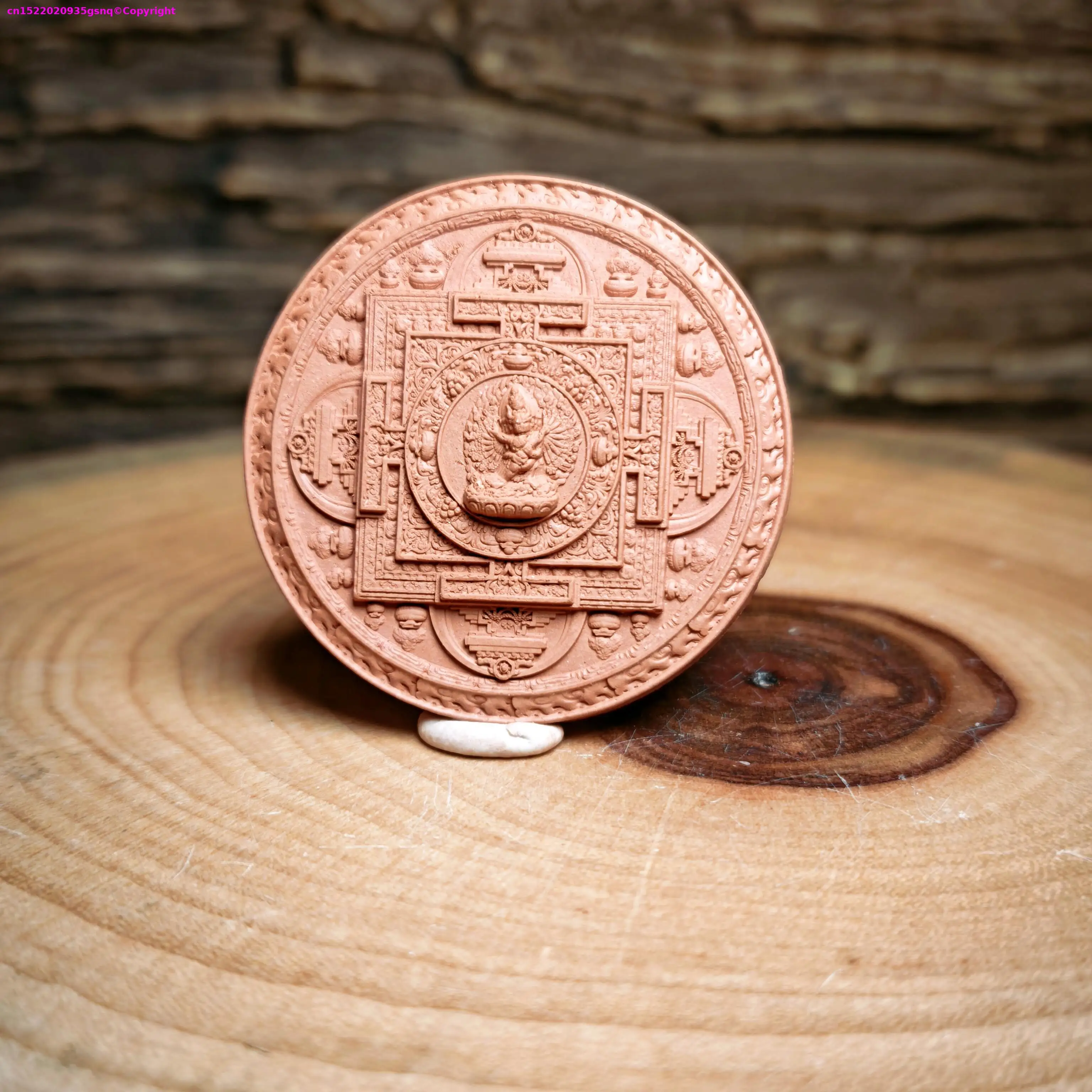 3 pieces # Tibetan Nepal Mandala sacred circle Handmade clay buddha Holy tsha-tsha Buddhist temple lama monk worship 4cm