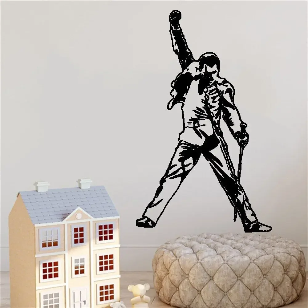 ورق حائط عتيق من الفينيل لتزيين الغرف ، ملصقات فريدي زئبق ، فرقة كوين ، غرفة نوم ، غرفة معيشة ، ديكور حائط #5