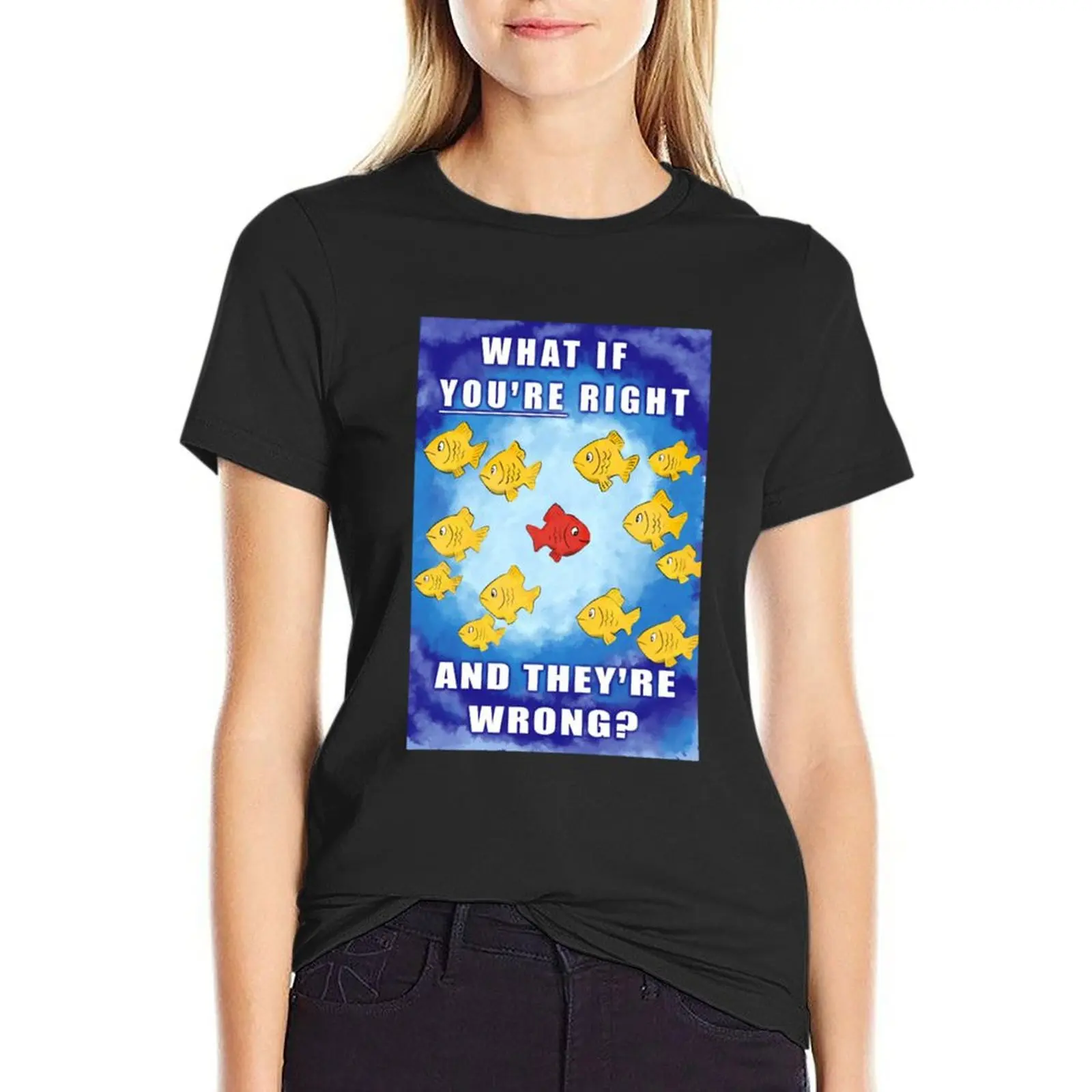 What if youre right and theyre wrong (3) T-Shirt anime cute clothes sports fans plus sizes western t-shirt dress for Women