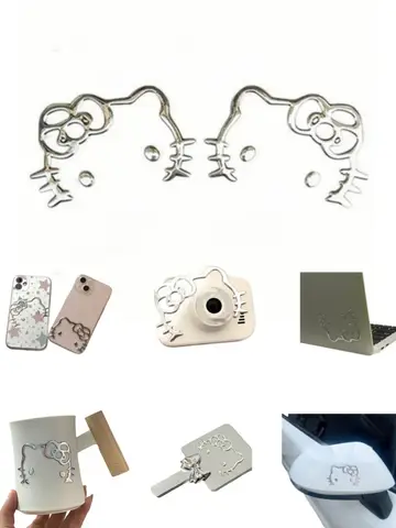 2/10/20 st Hello Kitty PVC-klistermärken Mångsidiga och hållbara för telefoner, bilar, prylar, perfekt present 8 best sales Hello Kitty bilklistermärke - №1