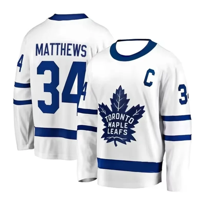 2026 Toronto Maple Leafs Blaues Eishockey-Trikot Neues Herren-Langarm-T-Shirt 3D Schnelltrocknend Atmungsaktiv Lässiges Training Familien-Trikot 2026 – Detail 4