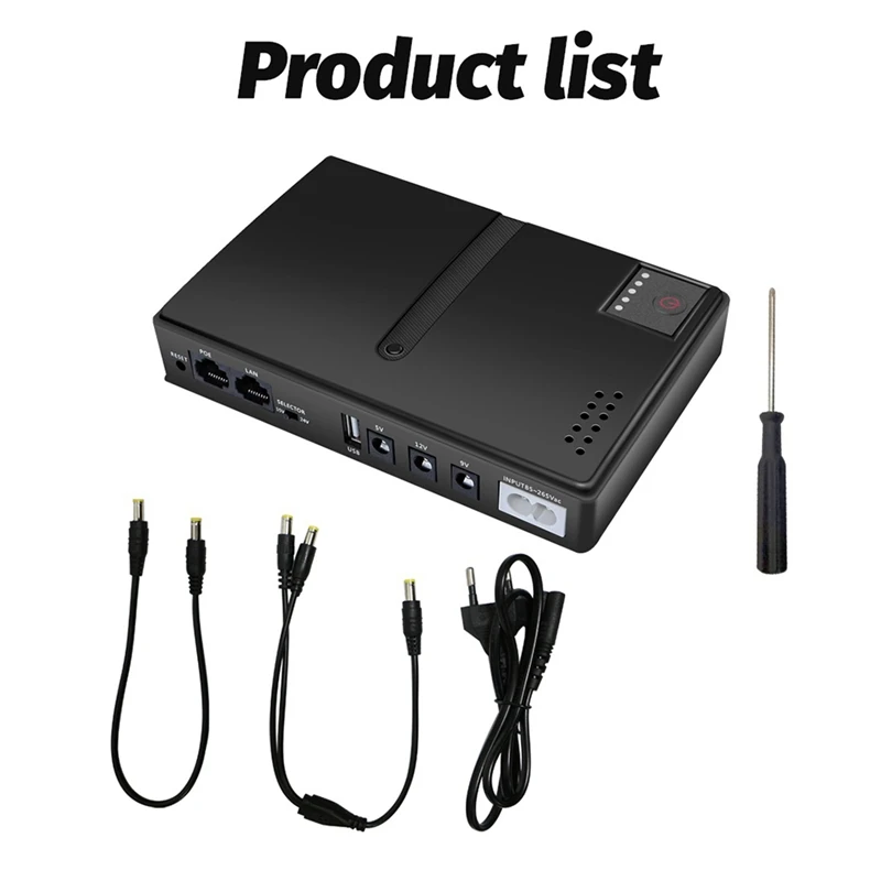 New No Battery UPS Uninterruptible Power Supply Router DC1018L Router 5V9V12V Optical Modem Monitoring Backup EU-PLUG