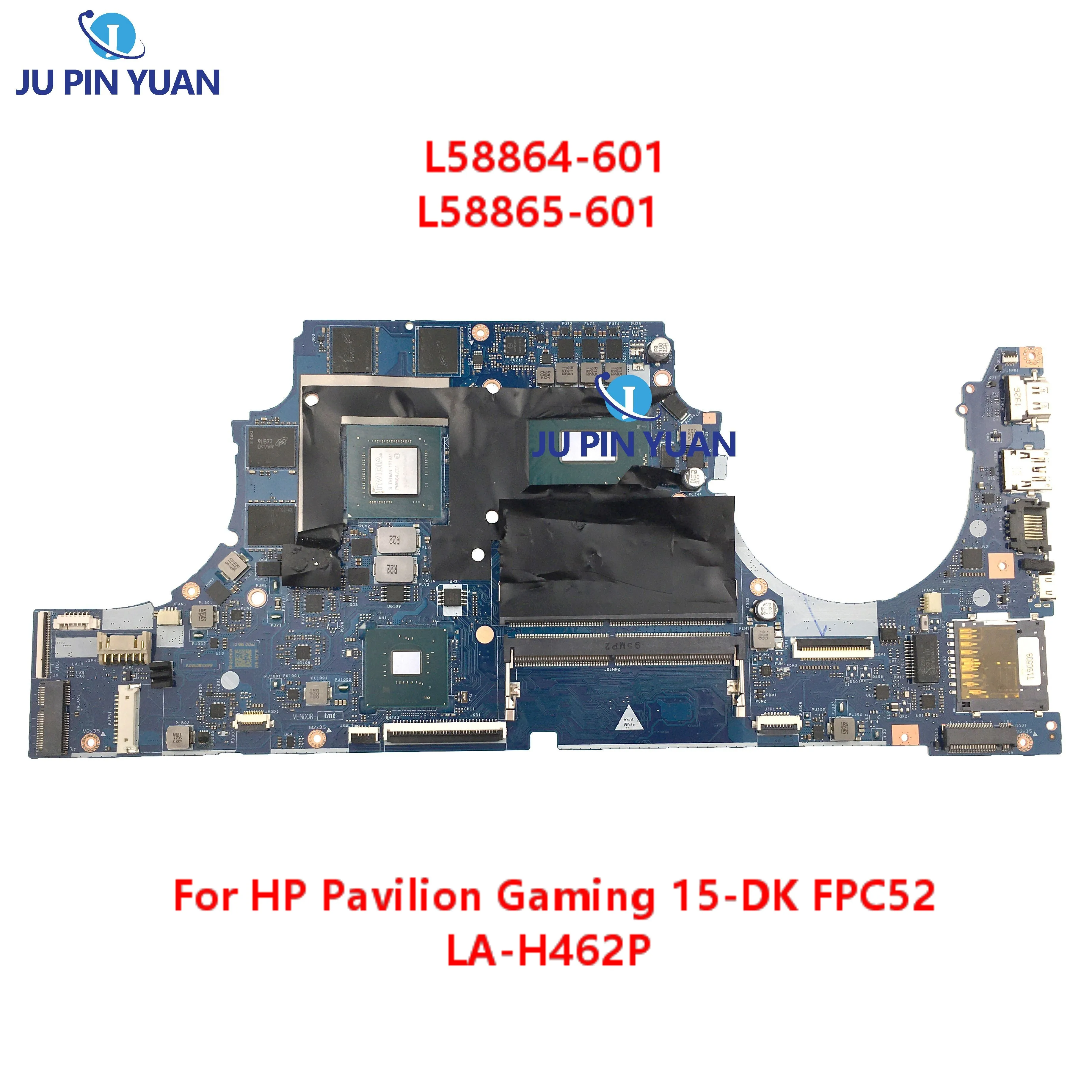 

L58864-601 L58865-601 For HP Pavilion Gaming 15-DK Laptop Motherboard FPC52 LA-H462P Mainboard GTX 1650 4GB i5-/i7 Tested