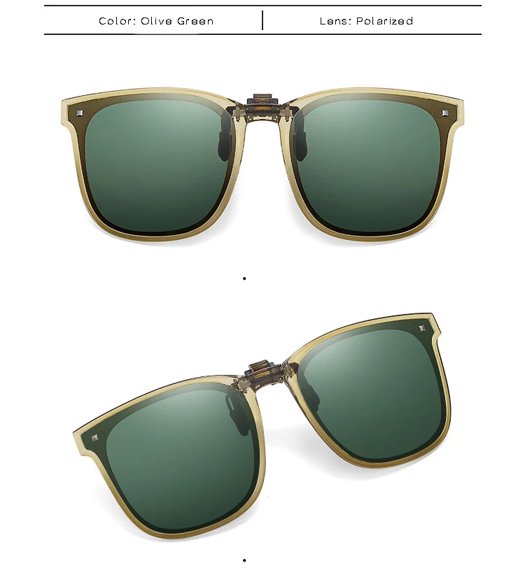 Faltbare tragbare Sonnenbrille clips polarisiert uv400 anti uva uvb übergroße quadratische hoch klappbare Sonnenbrille lentes de sol mujer – Detail 12
