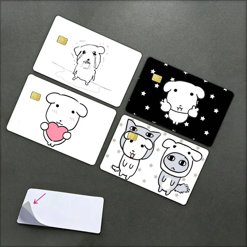 Cute Ganadi D-Dog   Waterproof Film Skin Cover Credit Card Stickers Debit Front Bank Bus Pass