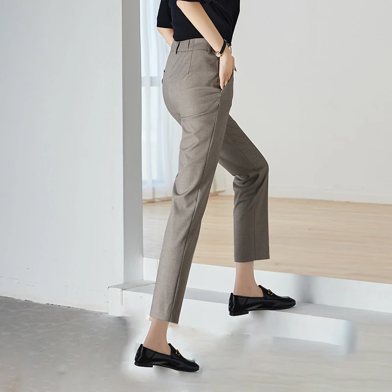 

High Waist Straight Leg Casual Pants Summer Korean Sle Slimming Thin Comfortable Versatile New Model Outerwear Nine Points ...