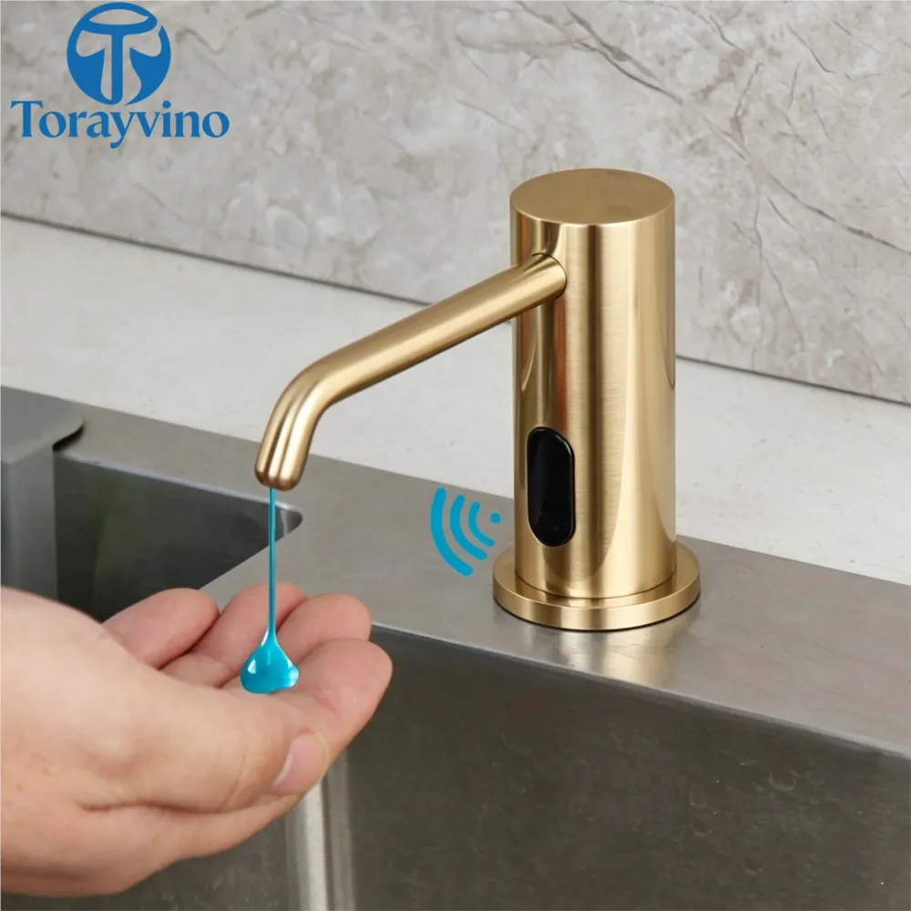 Torayvino Sensor Soap Dispenser for Kitchen Bathroom Automatic Touchless Sensor Hand Sanitizer Big Shampoo Detergent Dispenser