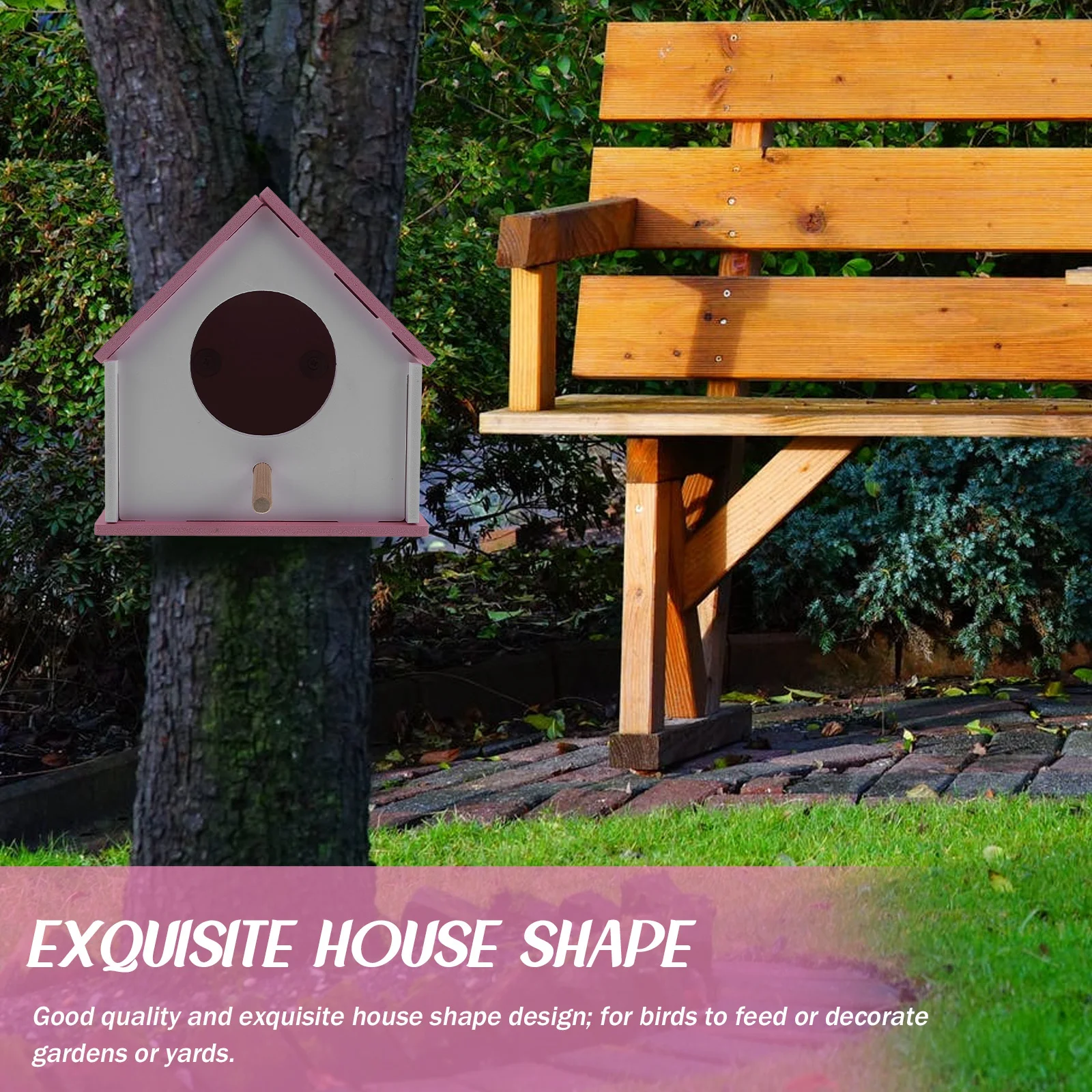 

Pet Bird Nest Good Quality Exquisite House Shape Design Birds Feeder Garden Yard Decor Parrot Bird House Birdhouse Decor