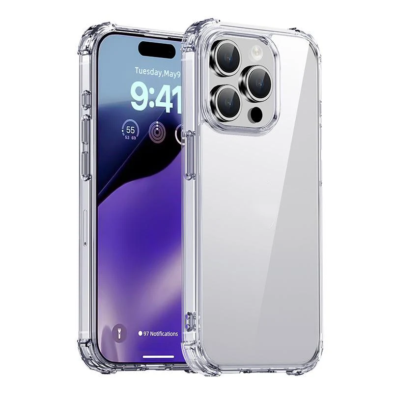 Linsenschutz Transparente Handyhülle für iPhone 16 15 14 13 12 11 Pro Max XS X SE 6 7 8 Plus 16e Anti Shock Clear Back Cover