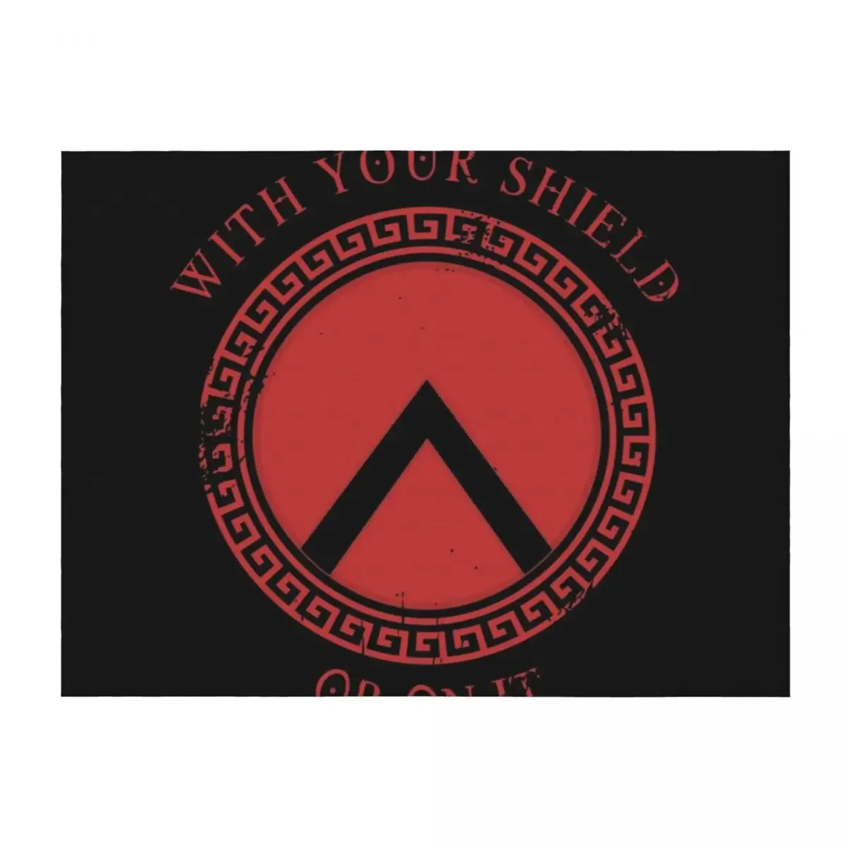

With your shield or on it - Spartan Red Design Throw Blanket Soft Plaid Warm for babies Cute Blankets