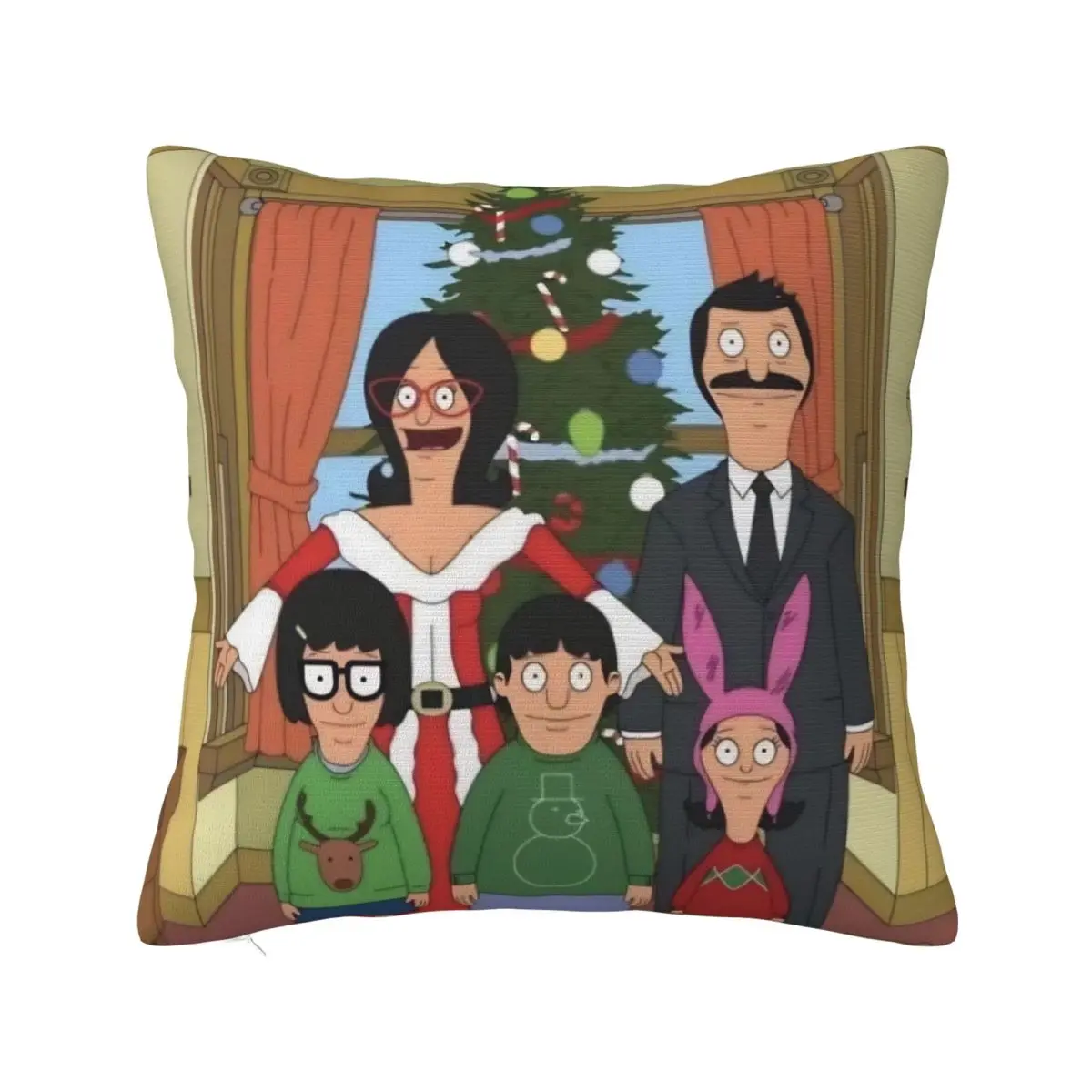 Decorative Pillowcases B-Bobs Burgers Thanksgiving Merch Chair Pillow Case Cover Zipper Multi-Size Drop Shipping