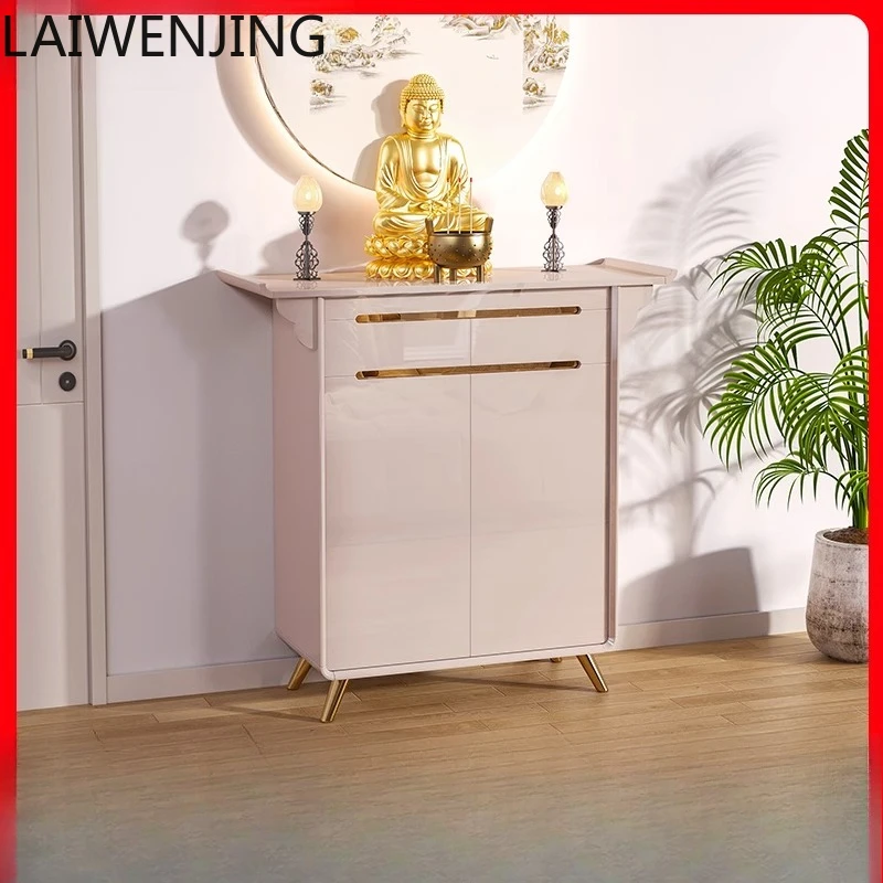 

MJY household light luxury Buddhist niche new Chinese vertical cabinet Guanyin Bodhisattva God of Wealth Guan Gong Cabinet