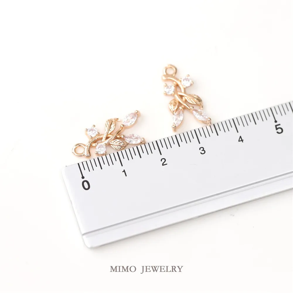 Copper Gold-plated Beautiful Branches Leaves Vines Mori Pendants DIY Necklaces Bracelets Handmade Charm Accessories S289