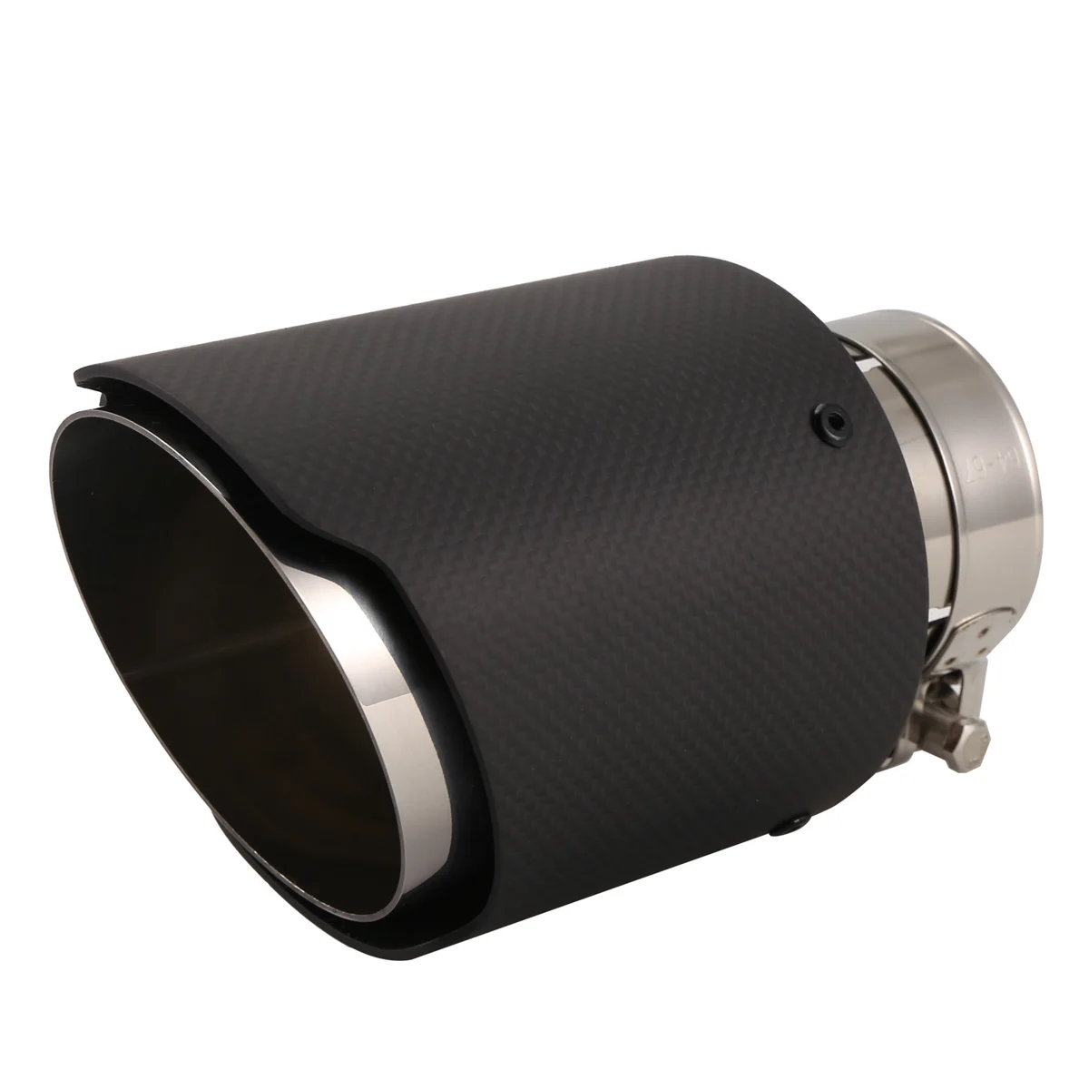 

Car Matte Carbon Fiber Exhaust Tip 63-101MM Universal Car Exhaust Pipe Modification Tail Throat Clip-on Tail Pipe