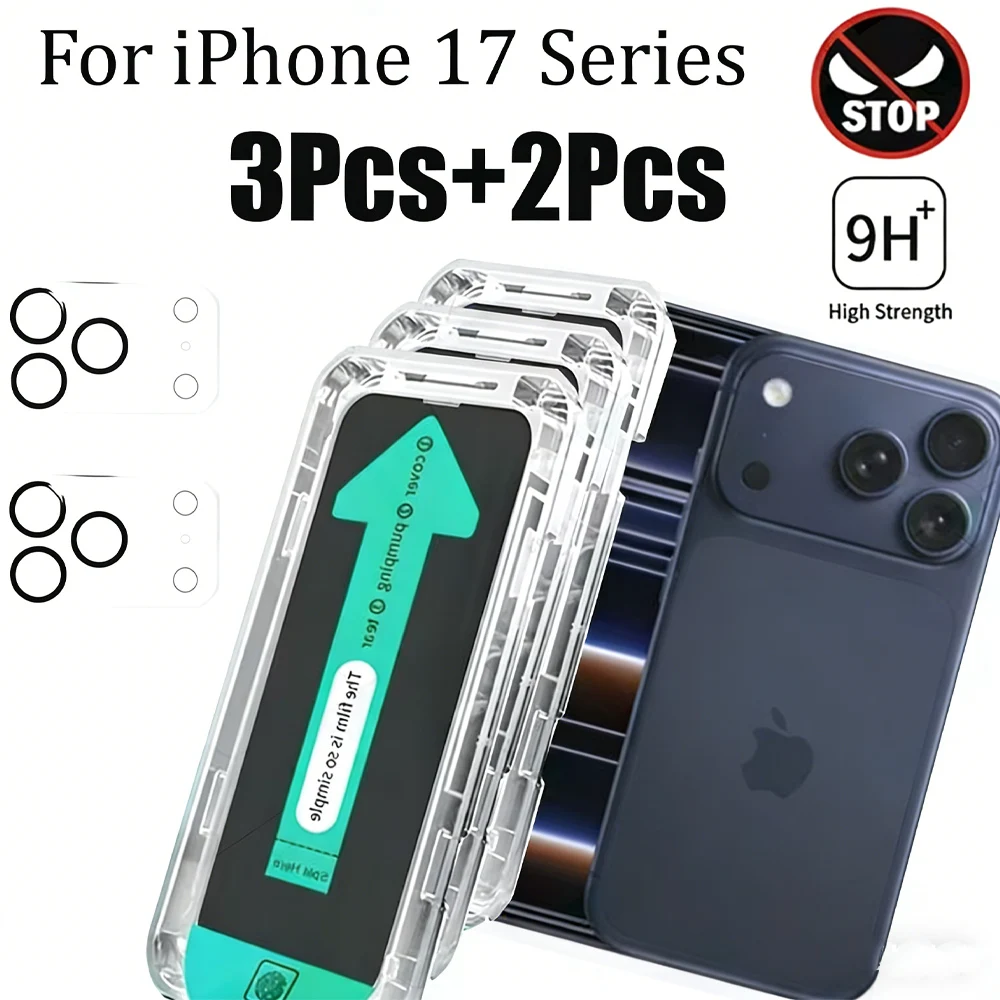 

5 in 1 Matte Anti-Peeping Screen Protector For iPhone 17 Pro Max Air 17 16 15 14 13 12 11 Dust Free Tempered Glass HD Lens Films