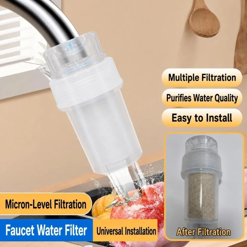 Sediment & Scale Reducing Faucet Water Filter Splash-Proof Faucet Water Purifier Front Tap Water Purified Adapter Drinking Water