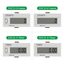 DHC3J DHC3L DC6-30V DC100-240V Digital Electronic Counter Hour Electrical Timer 6-Digit / 8 Digit LCD Display No Voltage Input