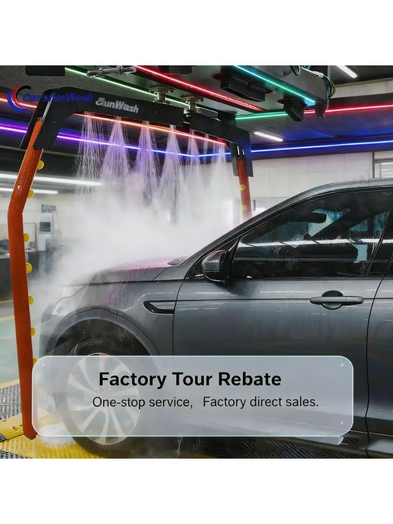 Full Automatic Touch-Free Car Wash Non-Contact Brushless Deep Cleaning High Pressure Fast 165L Water Use Electric Power