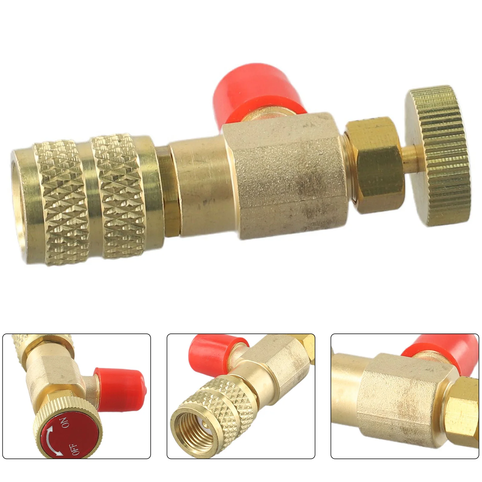 HS R410a R32 Refrigeration Tool Air Conditioning Safety Valve Adapter Fitting Refrigeration Charging Copper Adapter For R410A