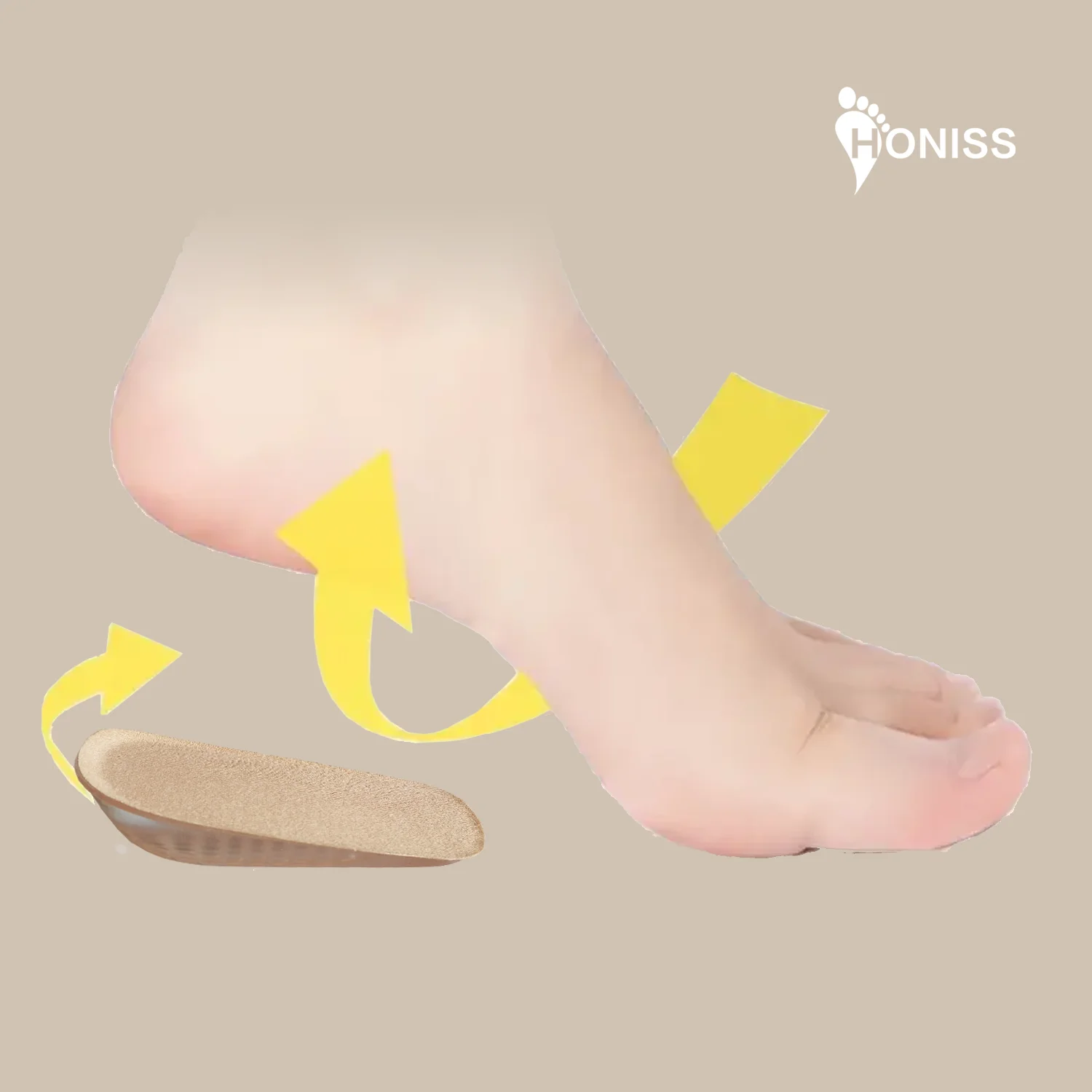 Plantilla de silicona de Gel para aumentar la altura, almohadillas elásticas invisibles para elevar el talón, cojín Protector para el cuidado de los pies de los zapatos para hombres y mujeres