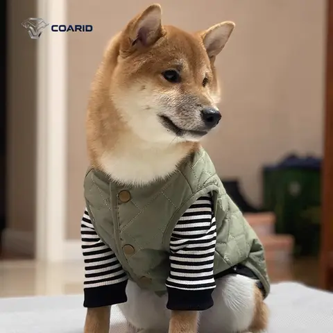 Vestiti per animali domestici camicia per cani gilet anti-perdita di capelli due pezzi di cotone caldo abbigliamento Shiba Inu per cani di taglia media e piccola