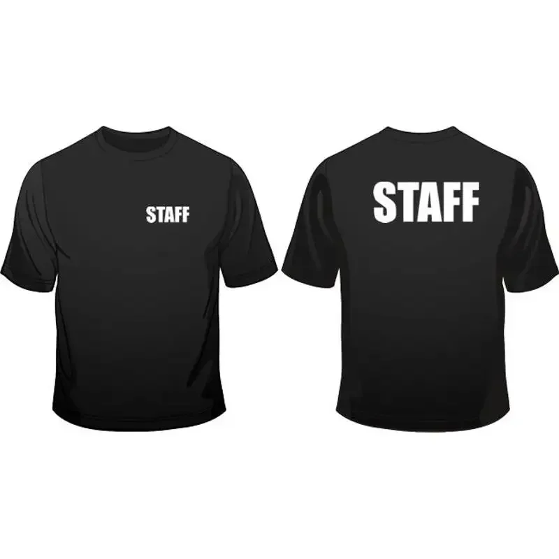 Staff Work Wear Crew Neck Mens Loose Fit Cotton TShirt