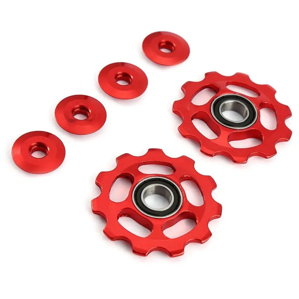 2 قطعة 11T خفيفة الألومنيوم عجلات الفارس الخلفية Derailleur البكرات لمحامل الدراجة الطريق الجبلية