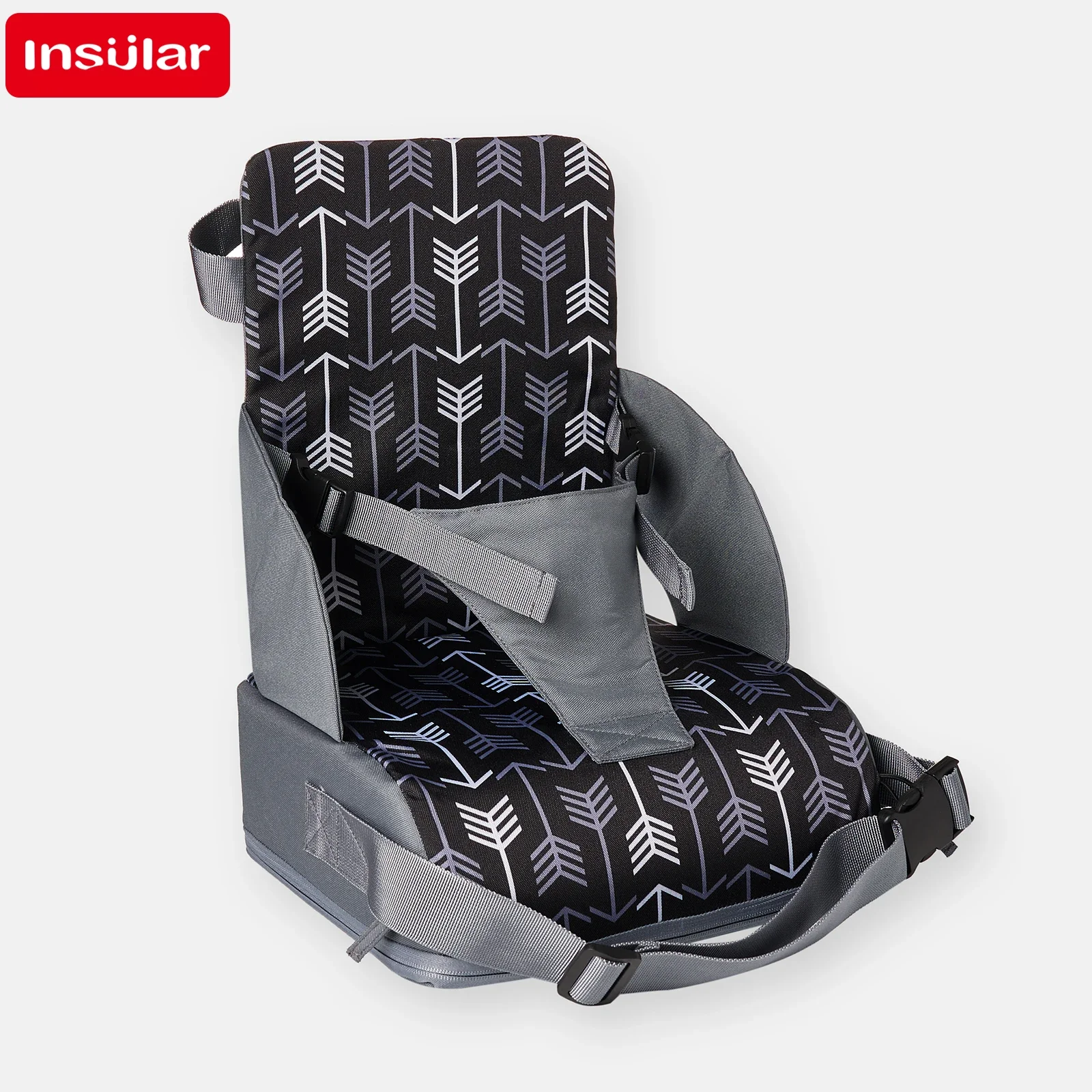 INSULAR 휴대용 접이식 미끄럼 방지 어린이 좌석, 하이 쿠션, 아기 식사 의자, 어린이 여행 용품
