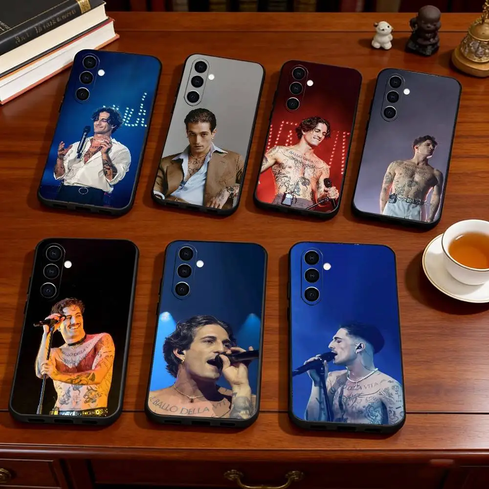 

M-Maneskin Damiano David Phone Case Black Silicone Soft For Samsung Galaxy A73,A72,A71,A70,A53,A52,A51