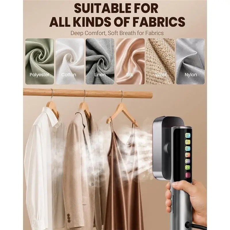 [NEW!A67Z】 Travel Steamer For Clothes 1200W Powerful Steam Eu Plug