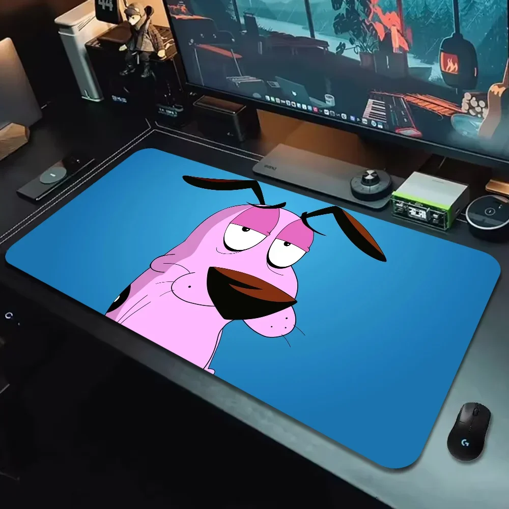 Cartoon C-Courage The Cowardly Dog  Mousepad Large Gaming PC Compute Gamer Keyboard Mouses