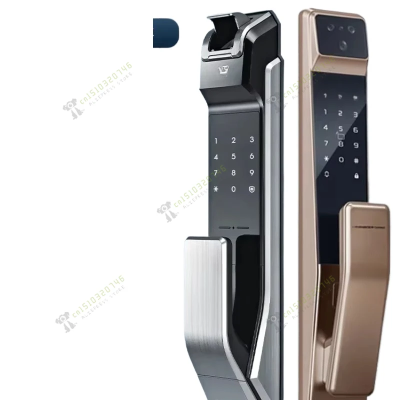 For Samsung  Push Pull Handle with Fingerprint Digital Smart Home Lock and Rfid Card VerificationCD