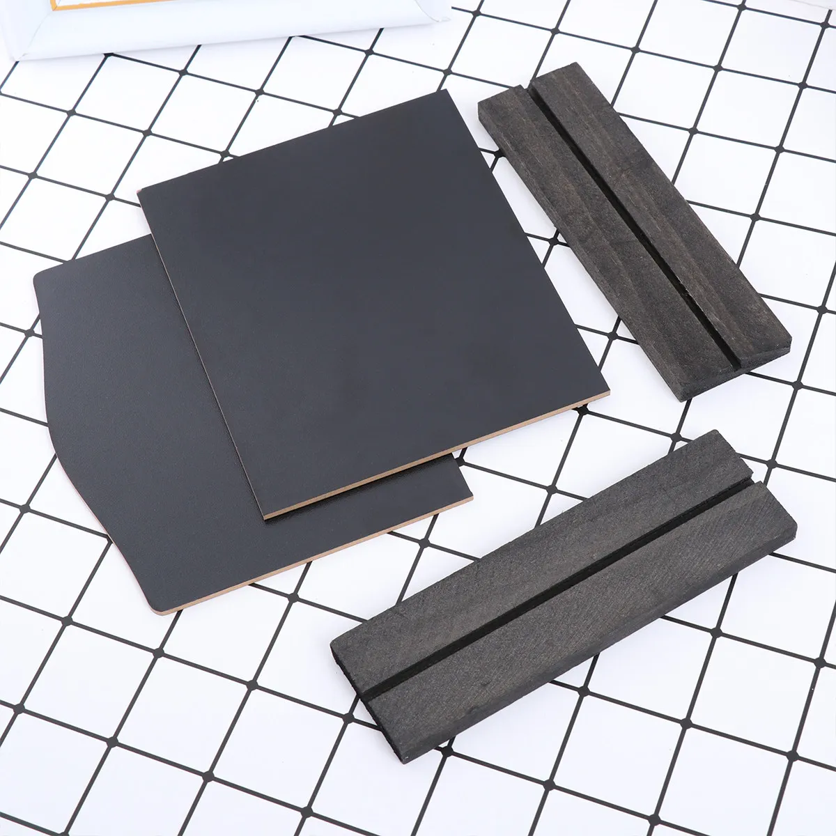 

2 шт. Деревянные двусторонние меловые доски-таблички для сообщений, настольные доски для декора дома, свадьбы, Рождества