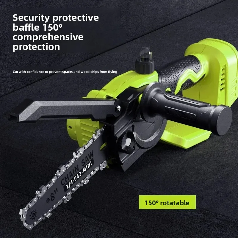 Utility 8‑Inch Brushless Cordless Electric Chainsaw Multi‑Purpose Lithium Saw Tree Trimming Log Cutting Power Tool