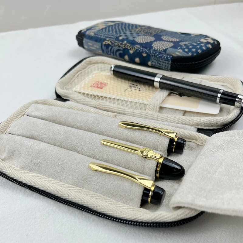 Original Cotton DIY Pencil Case Fountain Pen Protective Sleeve Pencil Pouch Vintage Pencil Case